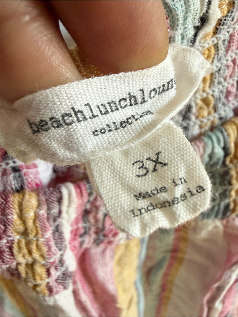 Bundle of 2: St. John's Bay & Beach Lunch Lounge Stripe Blouse Lot Size 3X - Picture 10 of 11